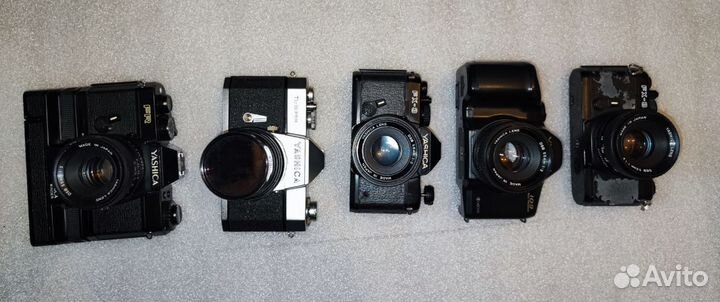 Коллекция пленочных камер с объективами Рабочие