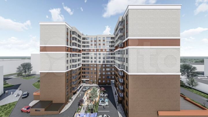 2-к. квартира, 72,3 м², 4/12 эт.