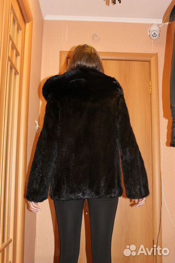 Шуба норковая с капюшоном 44 46