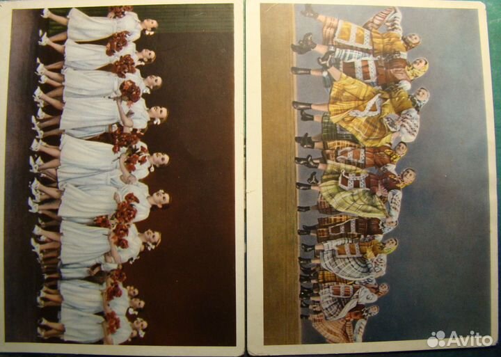 Открытки ансамбля Игоря Моисеева 1957 год