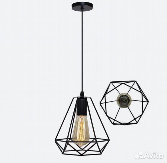 Светильник подвесной черный, люстра лофт loft