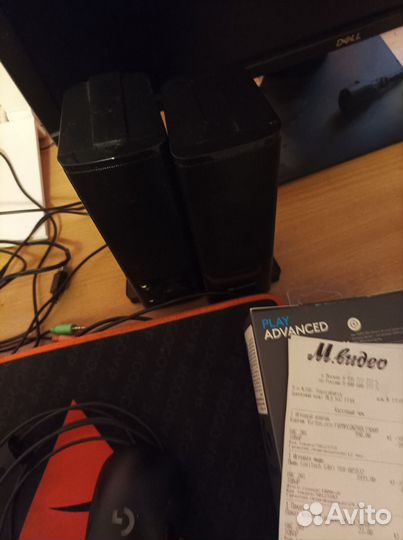 Колонки, мышка, коврик и клавиатура