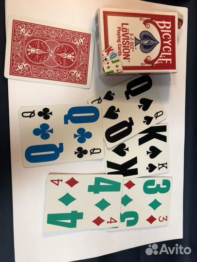 Карты игральные для слепых и слабовидящих людей