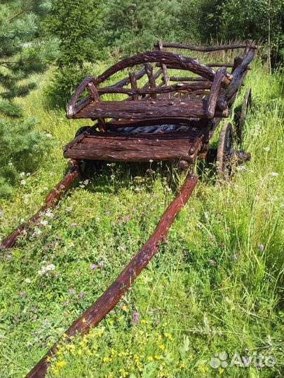 Телега деревянная