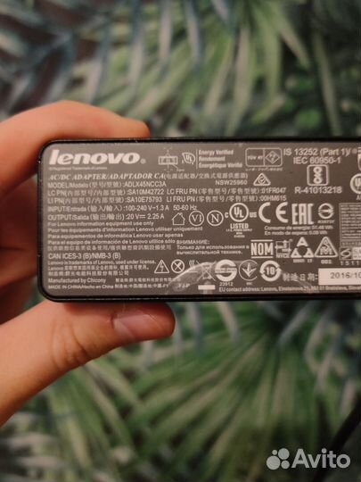 Блок питания для ноутбука lenovo 20v 8.5A