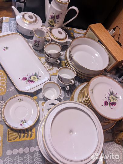 Набор столовой посуды фарфор, неполный, kahla, ГДР