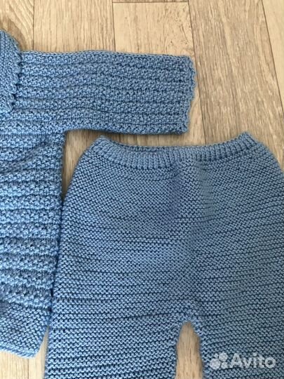 Вязаный костюм детский на 9-12 мес