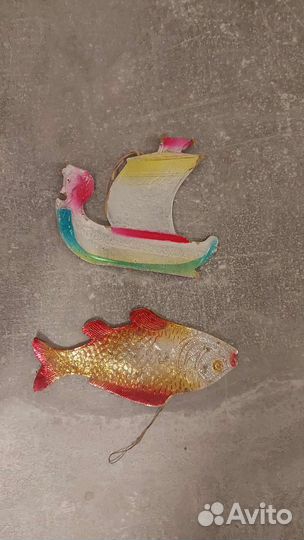 Картонаж СССР игрушки елочные 1940е