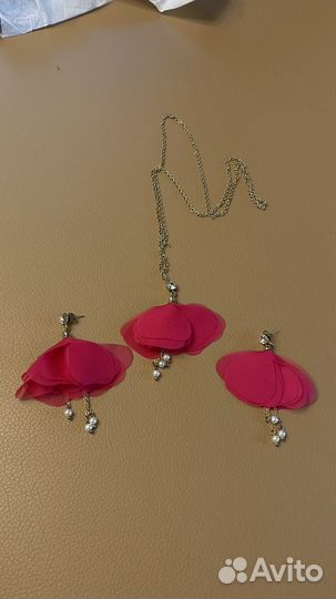 Набор серьги и подвеска