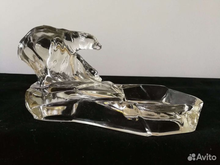 Пепельница пресс-папье Медведи на льдине Чехия