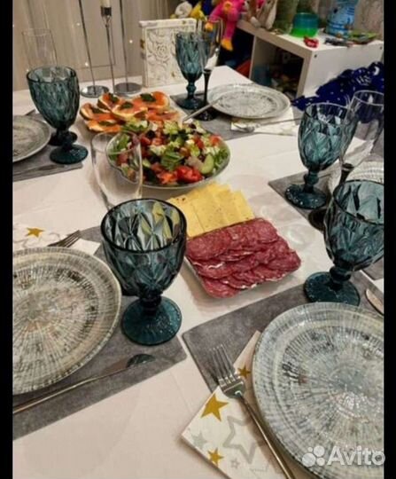 Бокалы/Набор бокалов/Цветные бокалы/Бокалы 6 шт