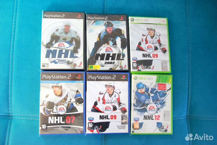 Коллекция игр NHL для PS1, PS2, Xbox 360, PS3