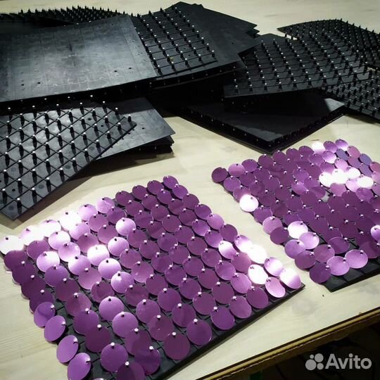 Вывески из пайеток (живая реклама), фотозоны