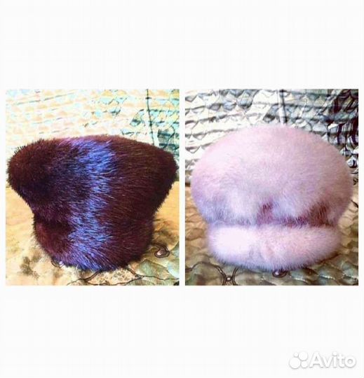 Шапка норковая женская. Норковый берет женский