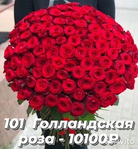 Букет 101 Голландская роза. Цветы в Новосибирске