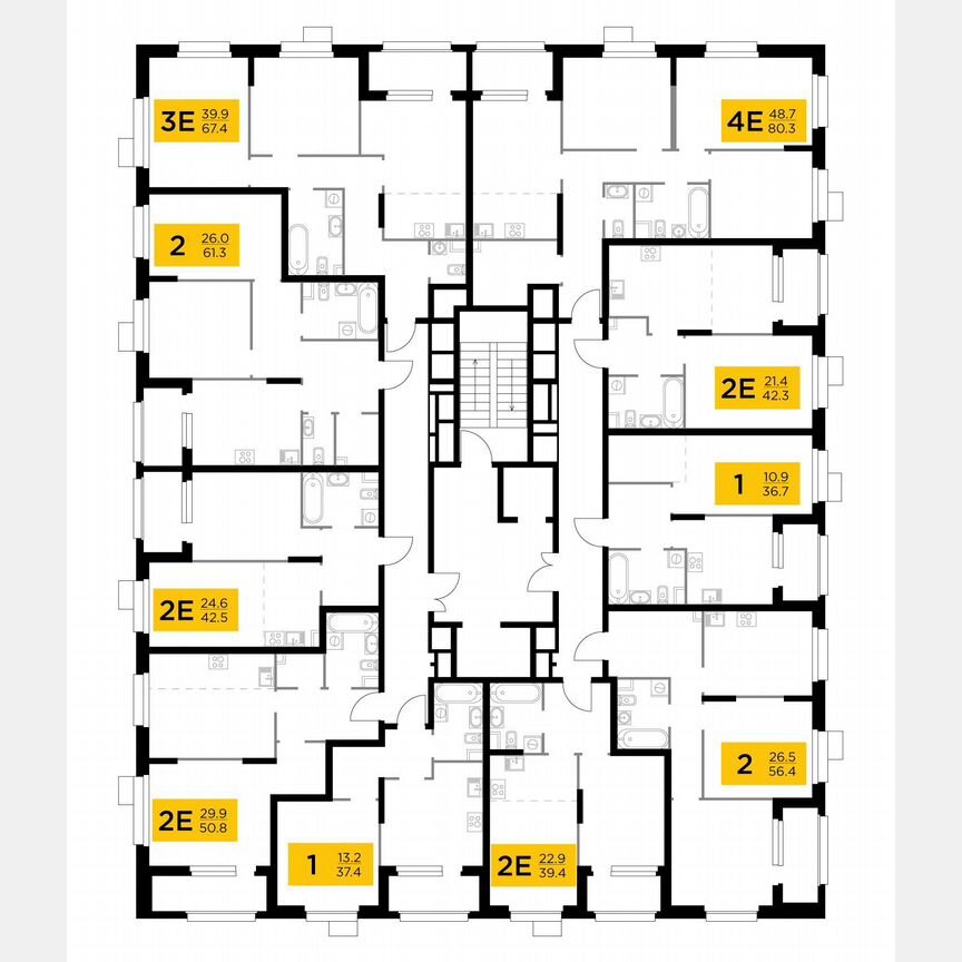 1-к. квартира, 39,4 м², 2/18 эт.