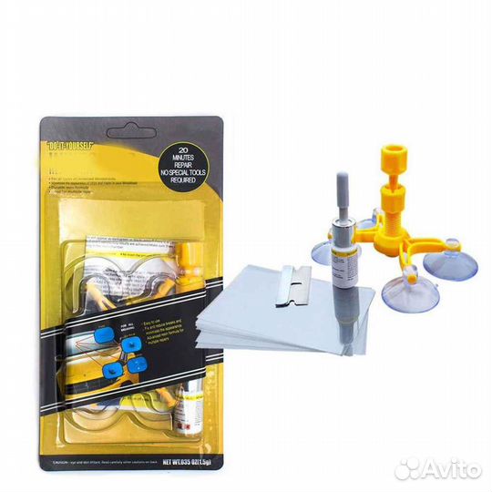 Комплект для ремонта трещин на лобовом стекле