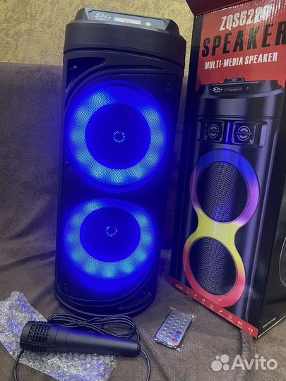 Блютуз колонка новая с караоке микрофоном 55 см