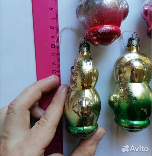 Ёлочные игрушки Чукчи стекло СССР