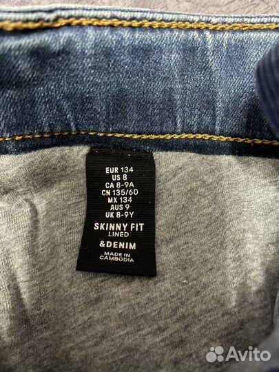 Джинсы утепленные 134 рост