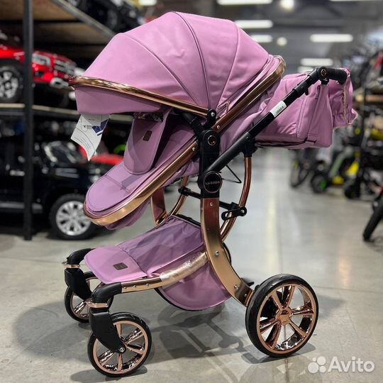 Коляска 2в1 новинка 2023 (эко-кожа)