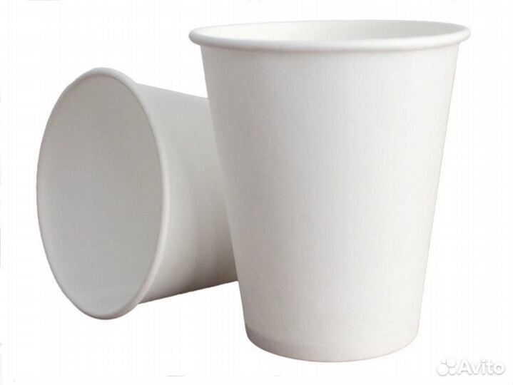 Одноразовый бумажный стакан для кофе, белый 180мл