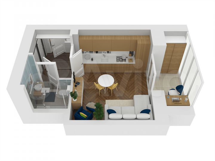 Квартира-студия, 22,9 м², 2/10 эт.