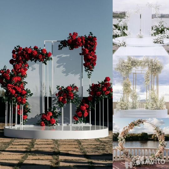 Свадебная арка, подиум, декор, аренда
