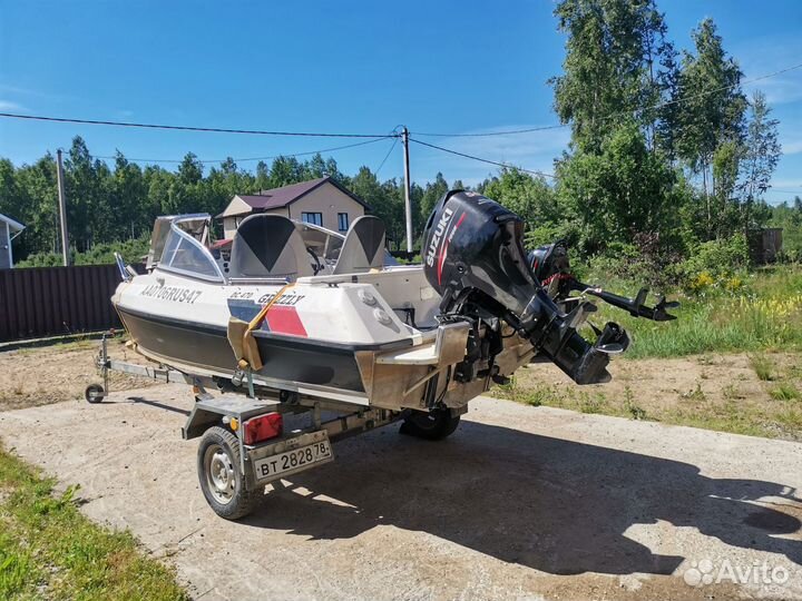 Катер Гризли 470DC+ Suzuki 50+Suzuki 2.5 +прицеп