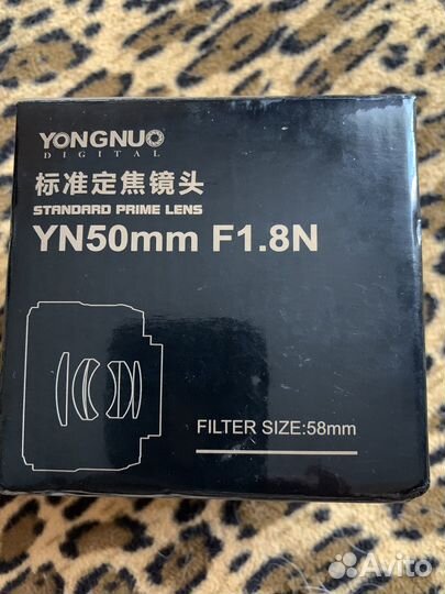 Объектив yongnuo 50mm F 1.8N