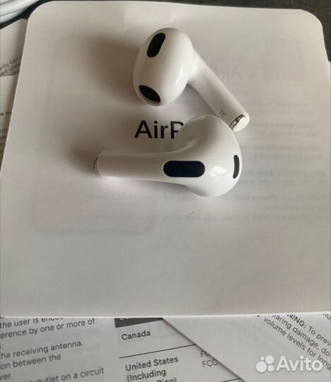 Беспроводные наушники apple airpods 3