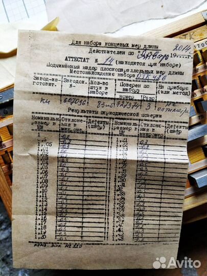 Набор концевых мер длины СССР