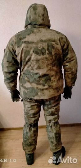 Зимняя горка на флисе Мох