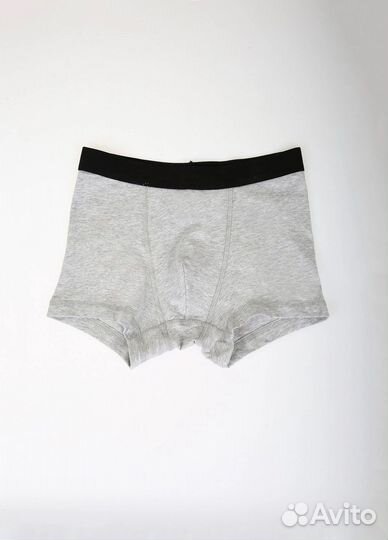 H&M Трусы с черной открытой резинкой серые р.116