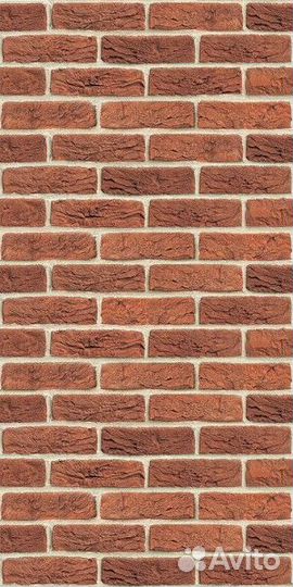 Плита Фаспан Везувий кирпич Красный №1002 Вертикал