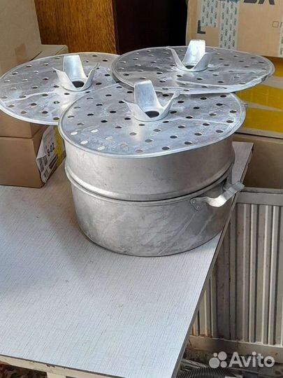 Большая мантоварка алюминиевая