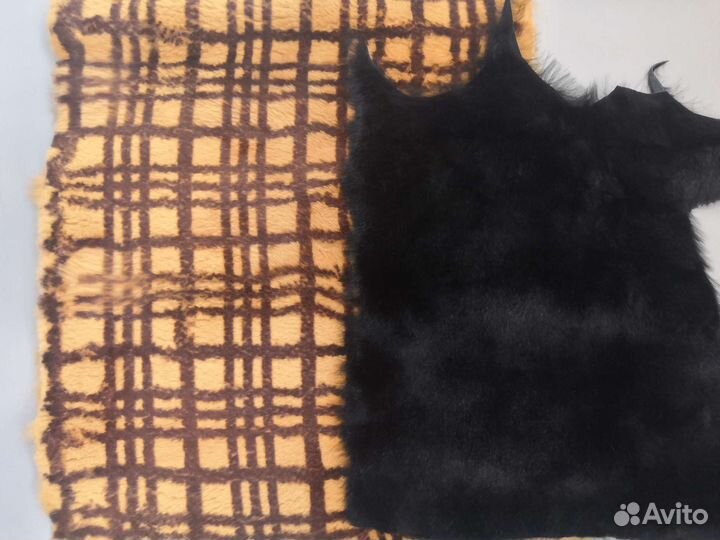 Мех кролика кусковой. Выделанный мех