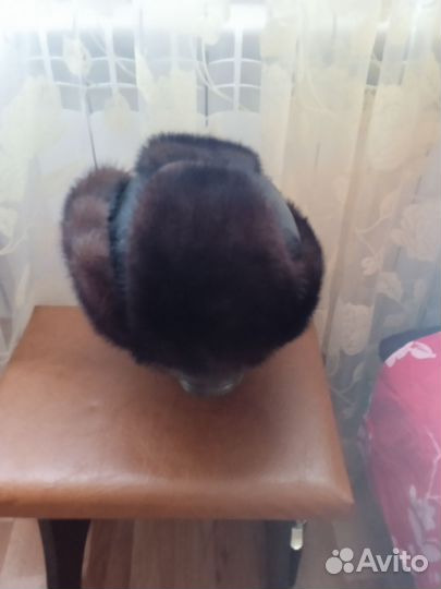 Норковая шапка мужская ушанка
