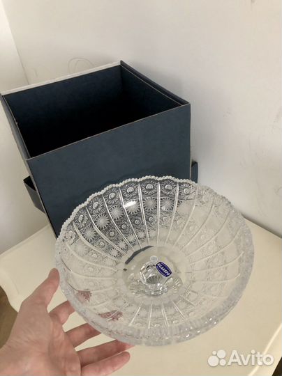 Ваза для фруктов хрусталь Чехия