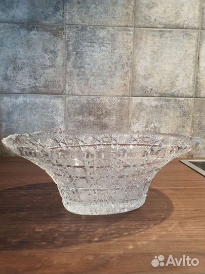 Богемия Чехословакия.Хрусталь.Ваза ручной работы