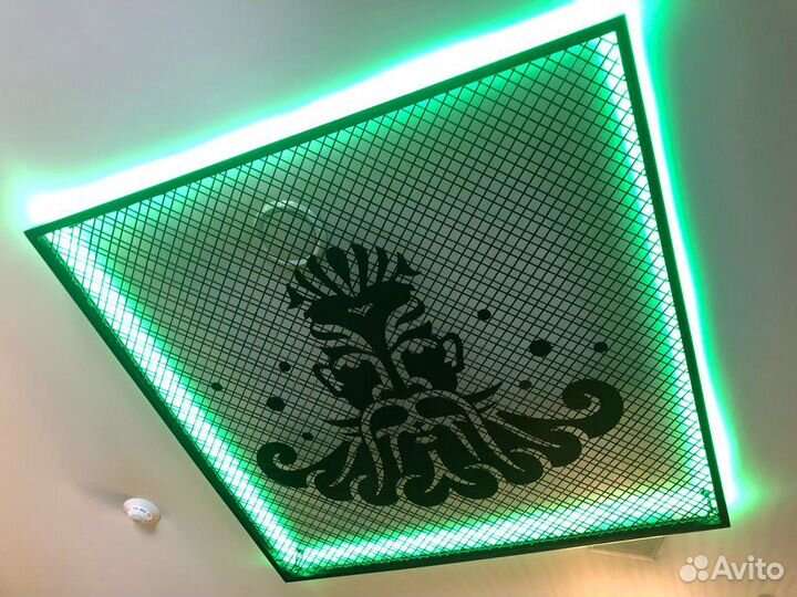 Панно, люстра из металла с подсветкой в стиле лофт