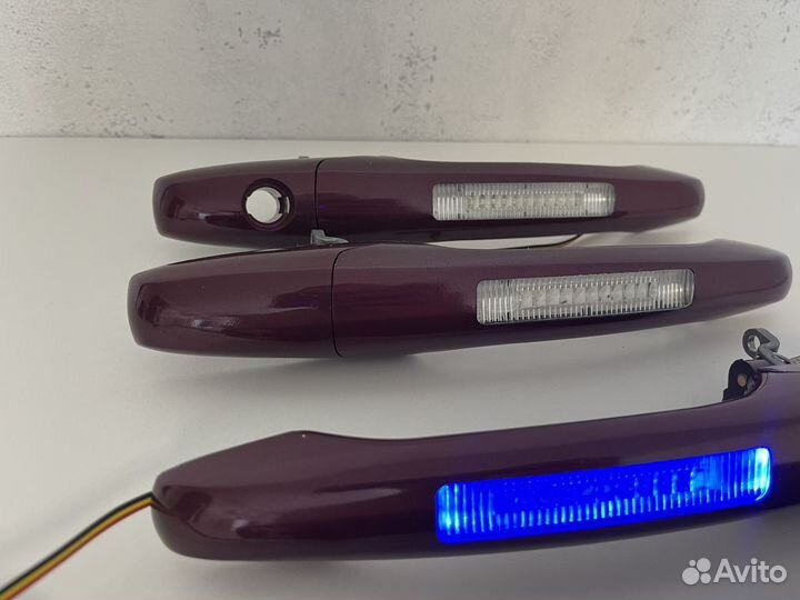 Евро ручки ваз 2114 2109 Красные с подсветкой