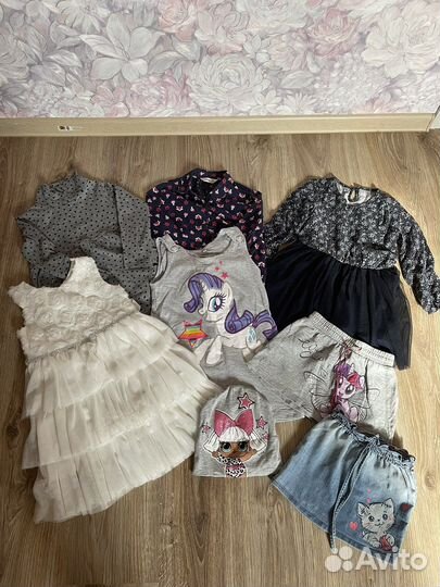 Вещи пакетом на девочку 104 110