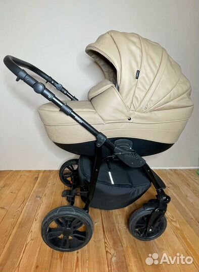 Коляска 2 в 1 Indigo эко кожа