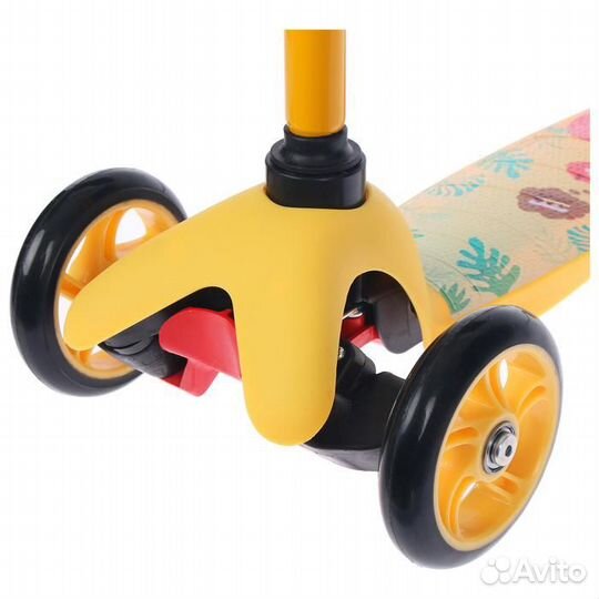 Самокат graffiti-mini print, цв. жёлтый