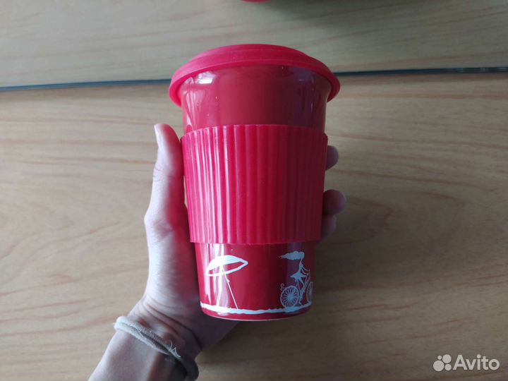 Стакан красный Brooke bond 400 мл