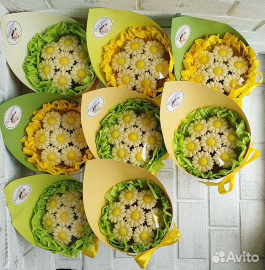 Шоколадный букет ромашки 19 шт