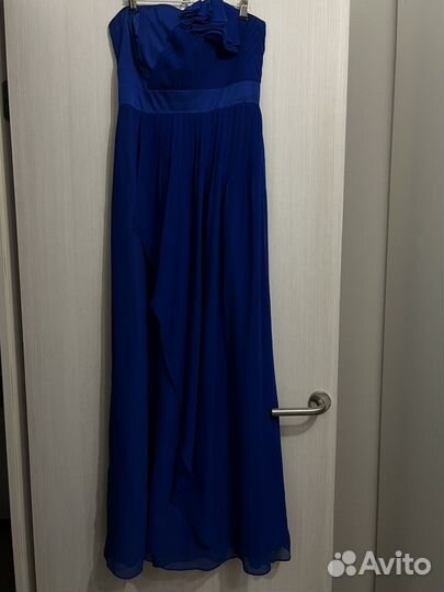 Платье вечернее в пол синее