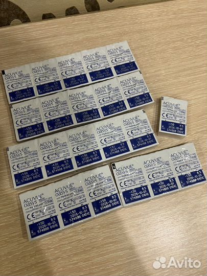 Линзы -1,5 acuvue Oasys HydraLuxe 20 шт