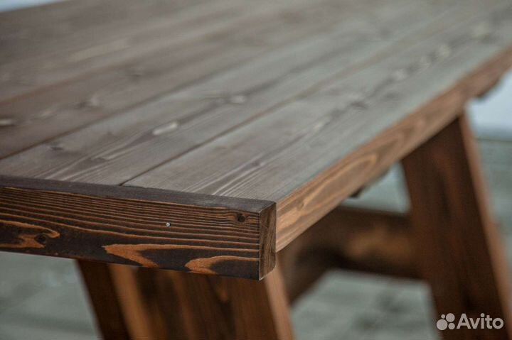 Стол уличный из массива. Садовая мебель